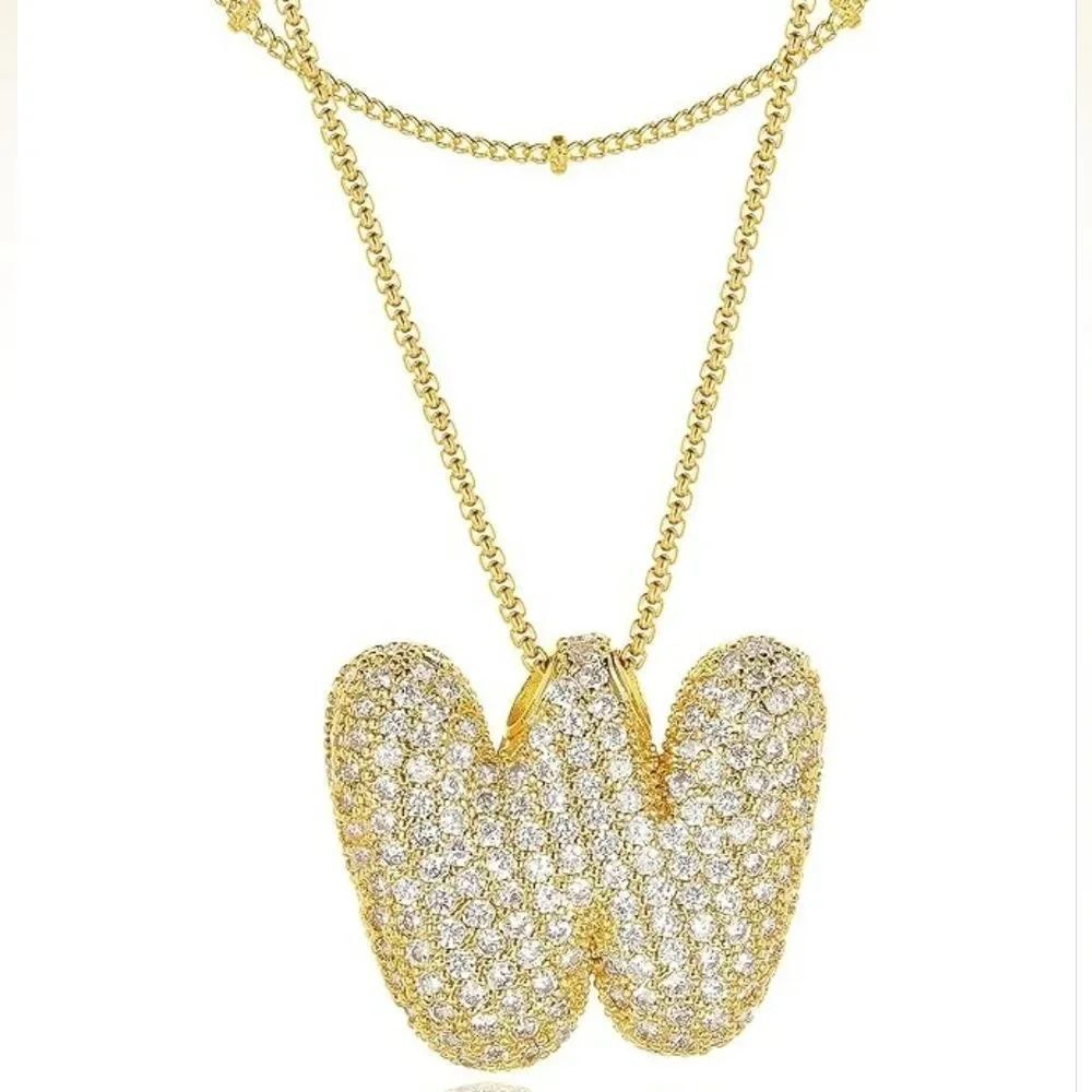 Cubic Zirconia "W" Necklace